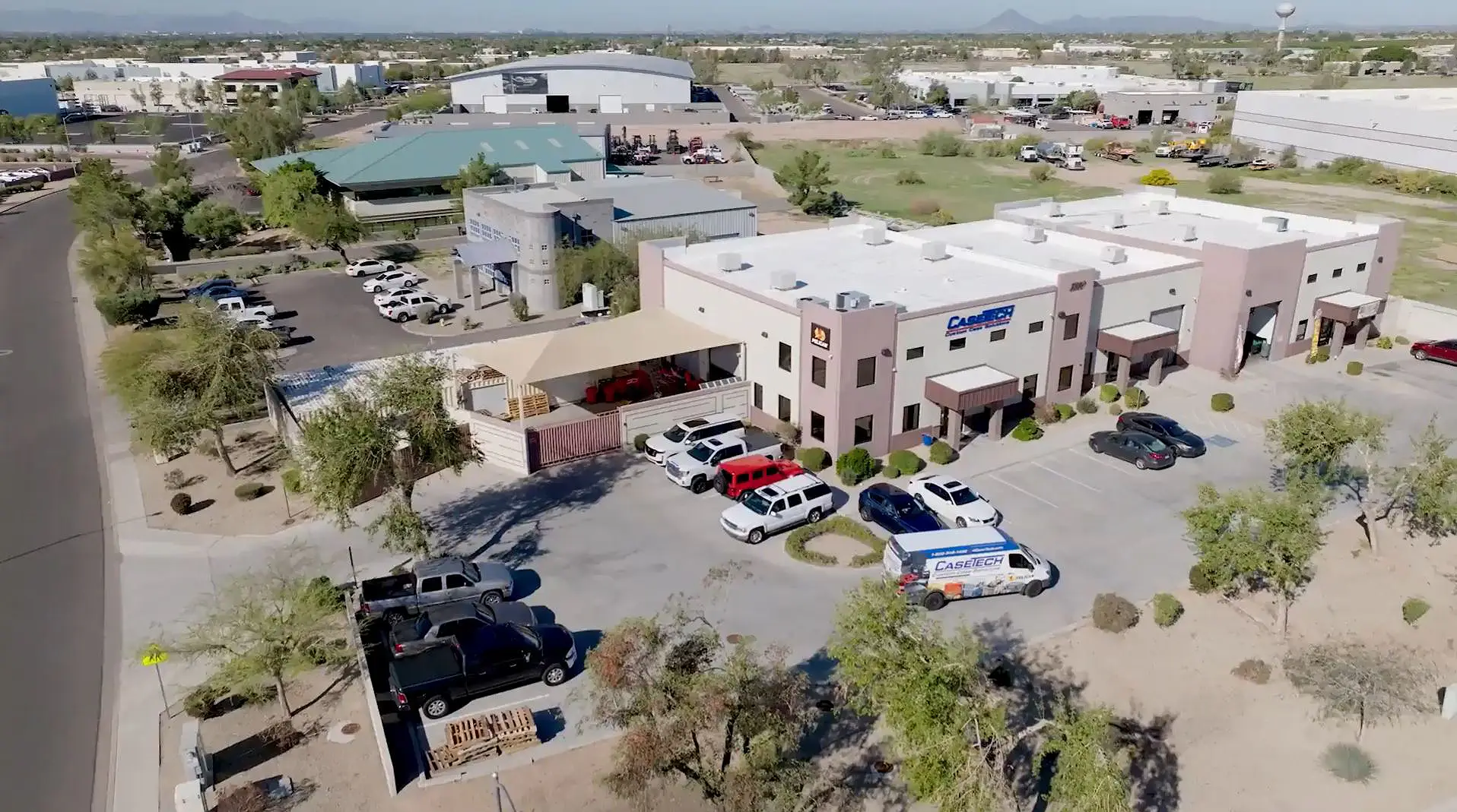 Aerial view of the CaseTech facility in Mesa, Arizona