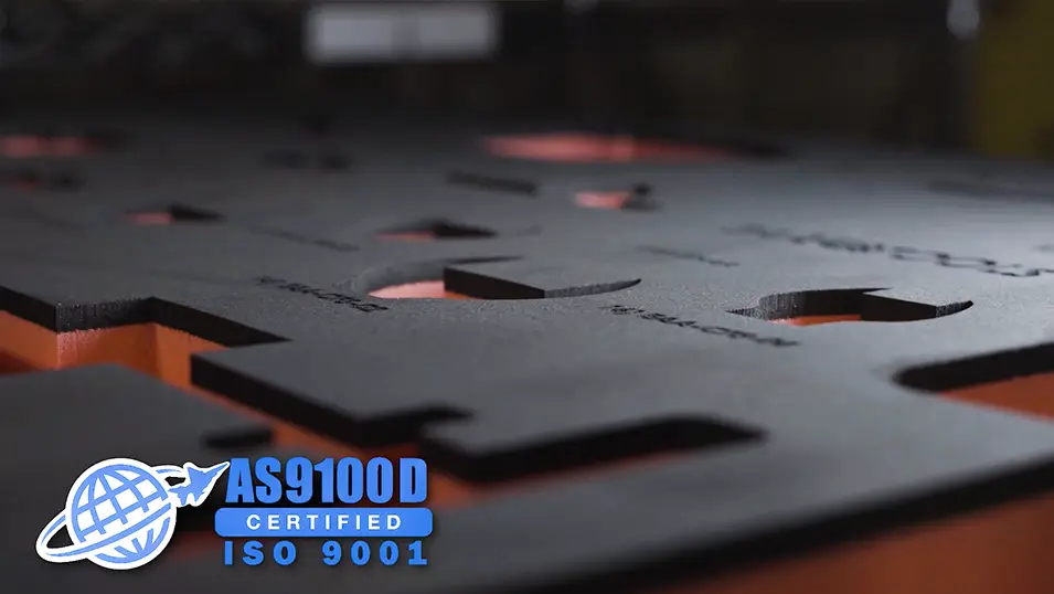 AS9100D and ISO 9001 certified production